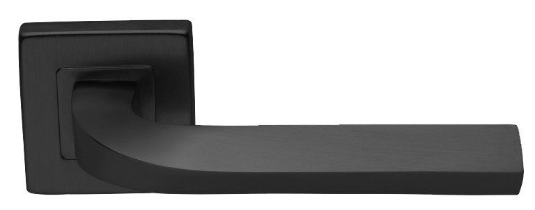 Ручка дверная TENDER S3 NERO раздельная на квадратной розетке, цвет - черный фото купить Чебоксары