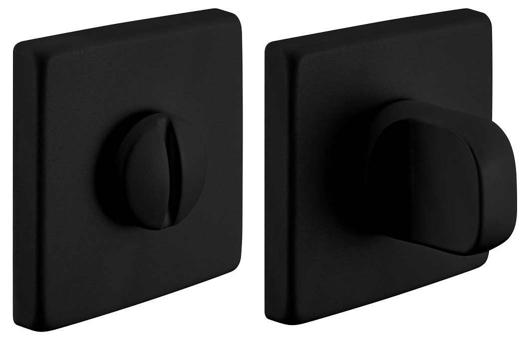 Завертка дверная LUX-WC-S5 NERO-ST, цвет - черный soft-touch фото купить Чебоксары