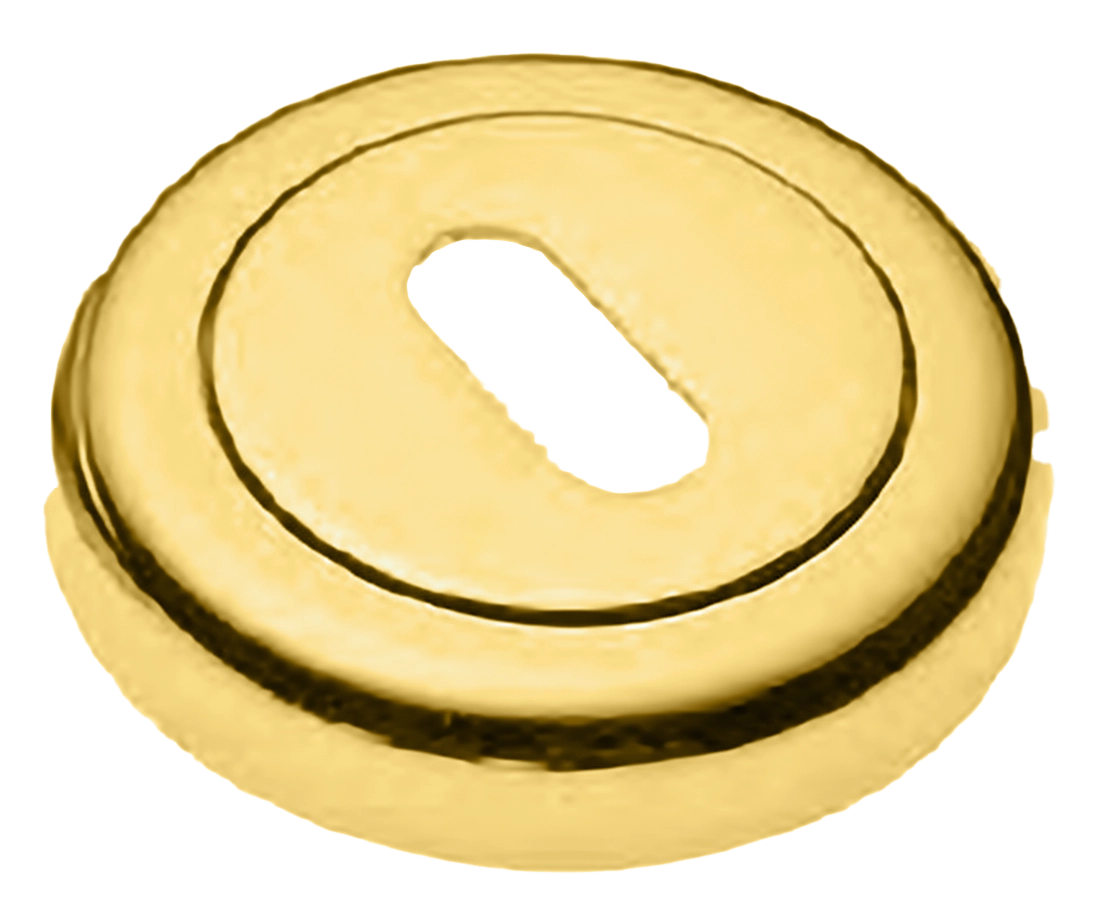 Накладка на ключевой цилиндр LUX-FK-R4 OTL на круглой розетке под ключ буратино, цвет - золото фото купить Чебоксары