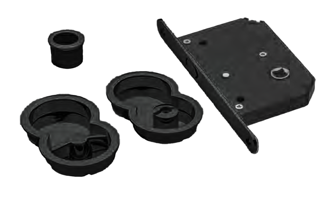 Ручки для раздвижных дверей INFINITY ART.85/B NERO с замком и заверткой, цвет - черный фото 1 Ручки для раздвижных дверей INFINITY ART.85/B NERO с замком и заверткой, цвет - черный фото купить Чебоксары