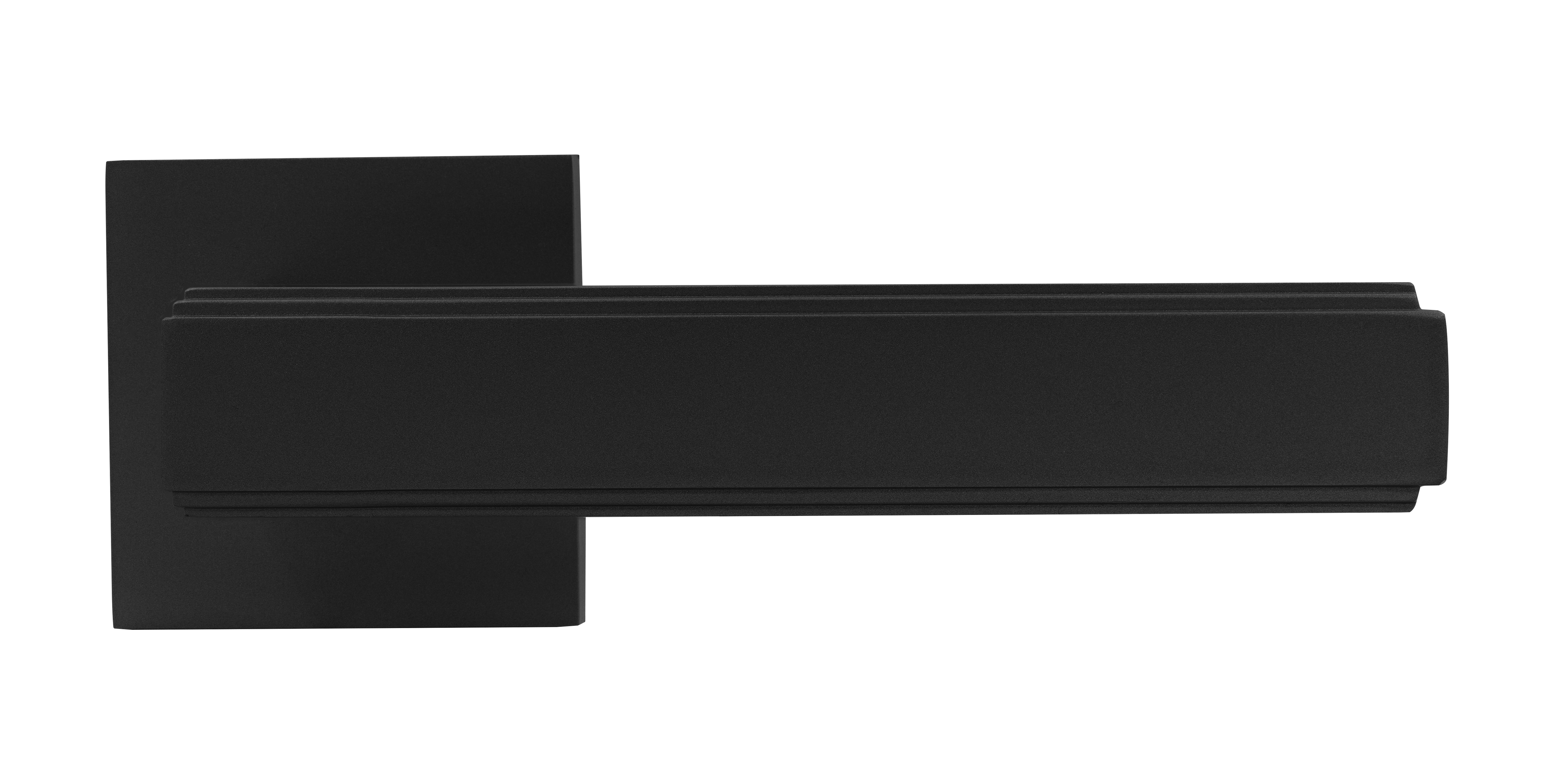 Ручка дверная MH-64-S6 BL STEPS на квадратной розетке 6 мм, цвет черный фото купить в Чебоксарах