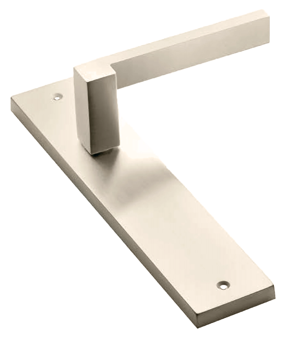 Ручка дверная на планке STONE PL NIS, цвет матовый никель, латунь фото купить в Чебоксарах