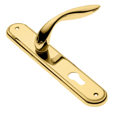 Ручка дверная на планке LEON PL OTL, цвет золото, латунь фото купить в Чебоксарах