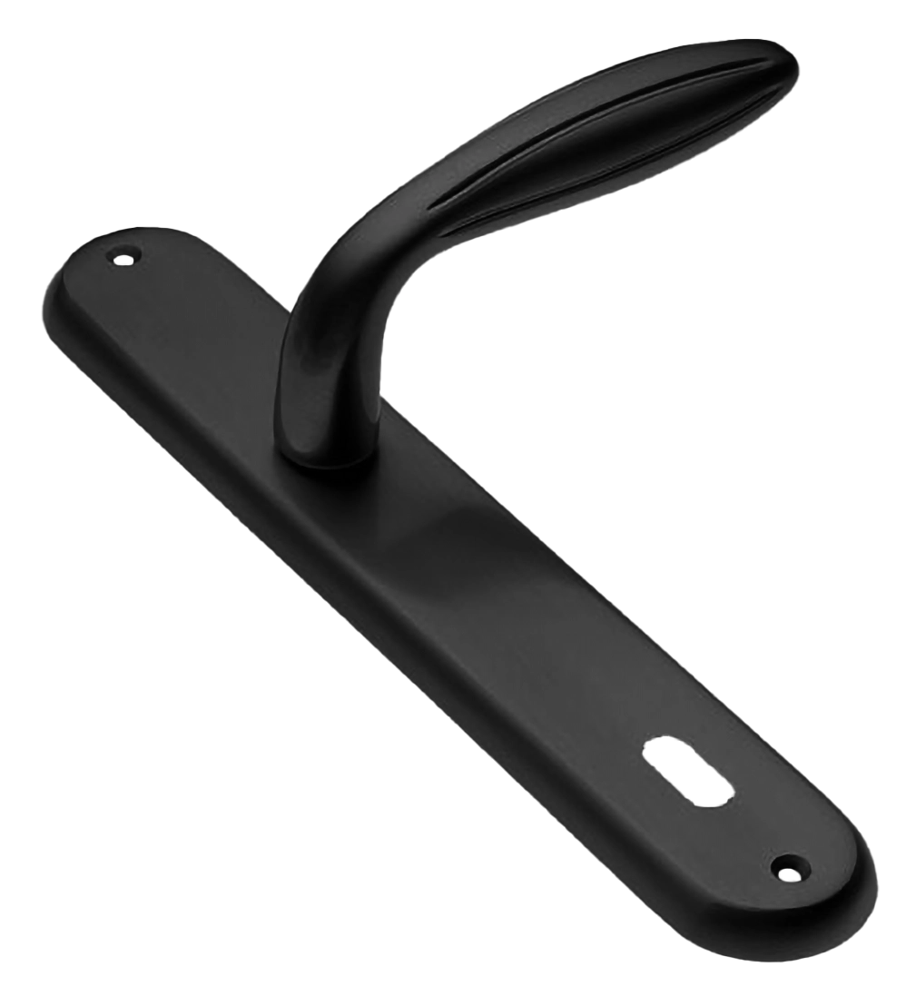 Ручка дверная на планке BUD PL NERO, цвет черный, латунь фото купить в Чебоксарах