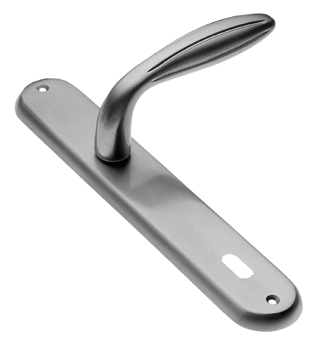 Ручка дверная на планке BUD PL CSA, цвет матовый хром, латунь фото купить в Чебоксарах