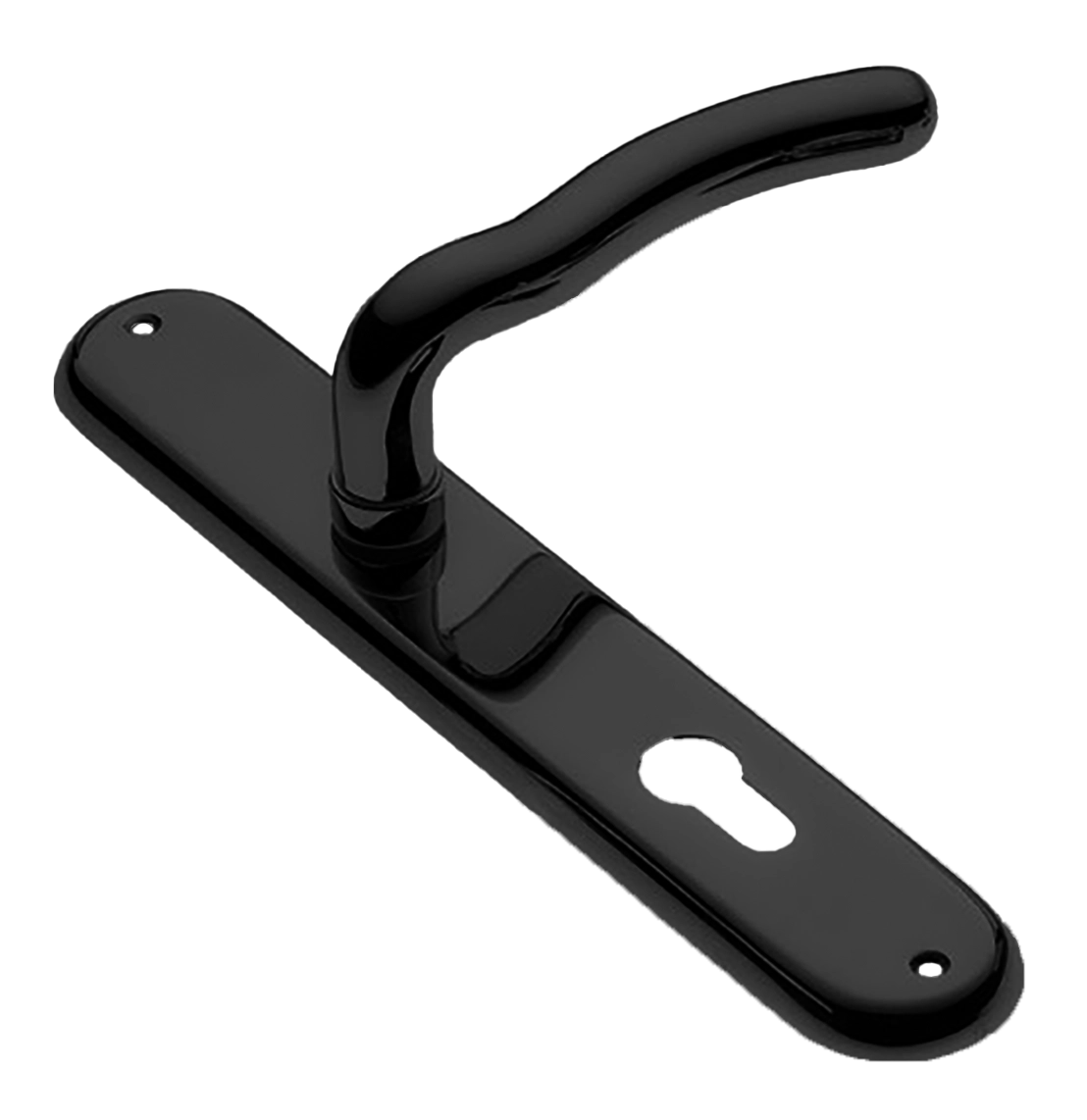 Ручка дверная на планке SNAKE PL NERO, цвет черный, латунь фото купить в Чебоксарах