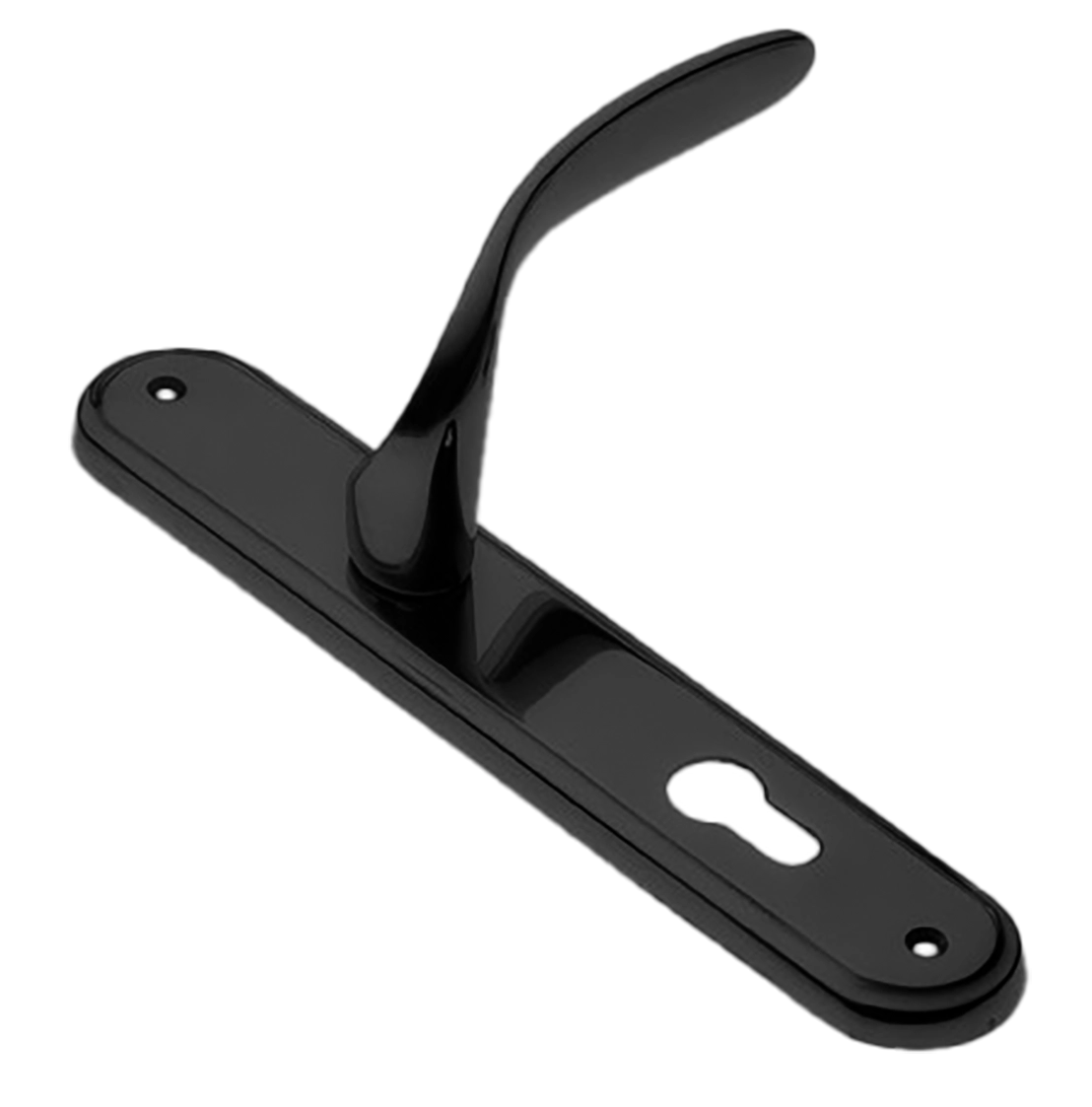 Ручка дверная на планке COBRA PL NERO, цвет черный, латунь фото купить в Чебоксарах