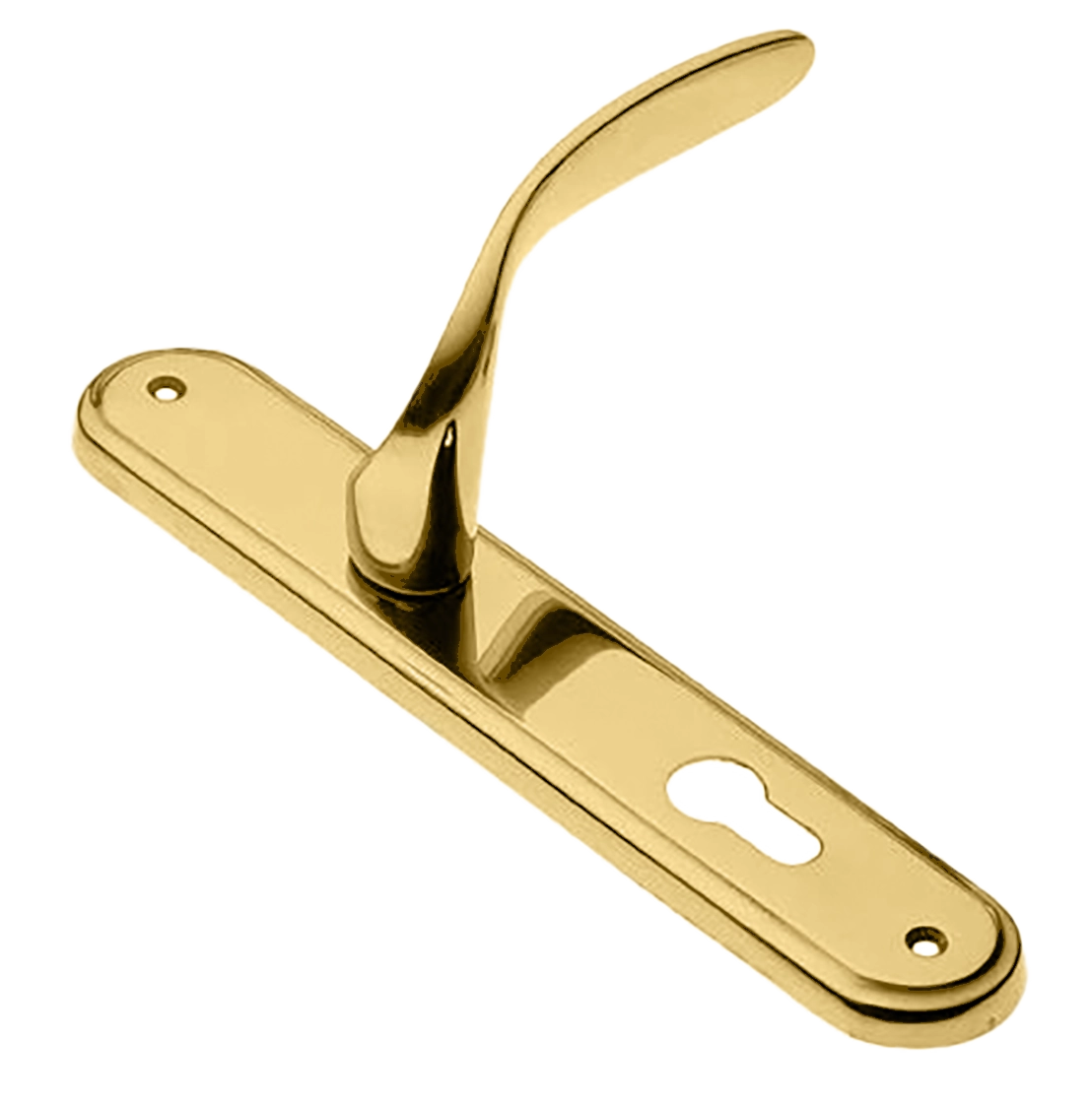 Ручка дверная на планке COBRA PL OTL, цвет золото, латунь фото купить в Чебоксарах