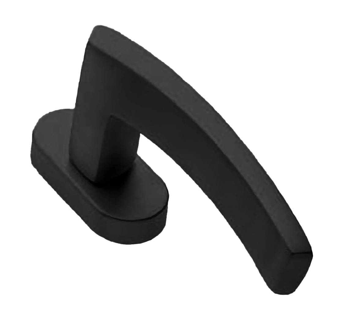 Ручка оконная WIND W1 NERO на прямоугольной розетке, цвет черный, латунь фото купить в Чебоксарах