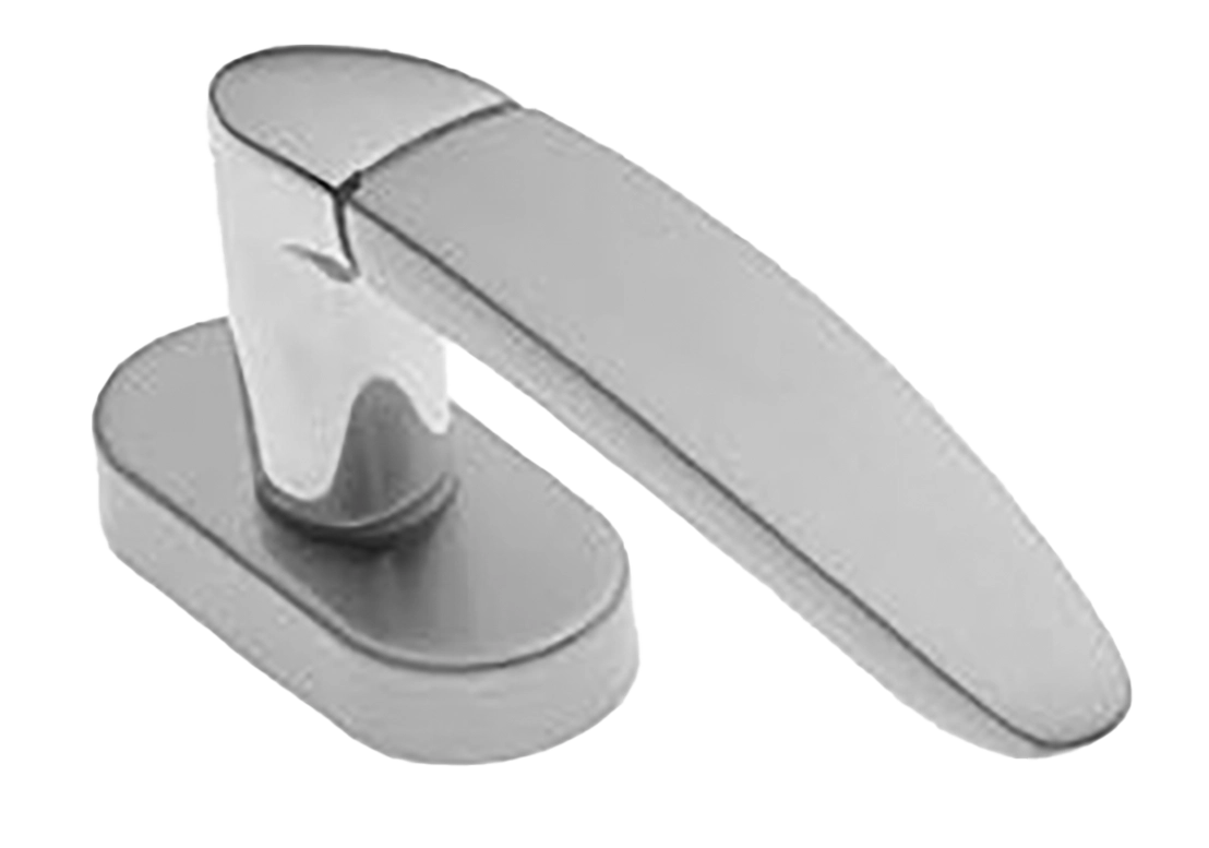 Ручка оконная SAIL W1 CSA/CRO на прямоугольной розетке, цвет матовый хром/хром, латунь фото купить в Чебоксарах