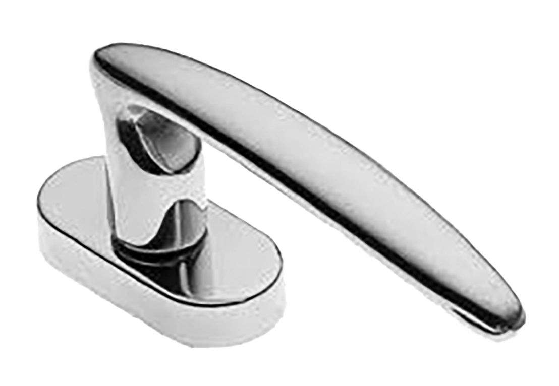 Ручка оконная FLAMINGO W1 CRO на прямоугольной розетке, цвет хром, латунь фото купить в Чебоксарах