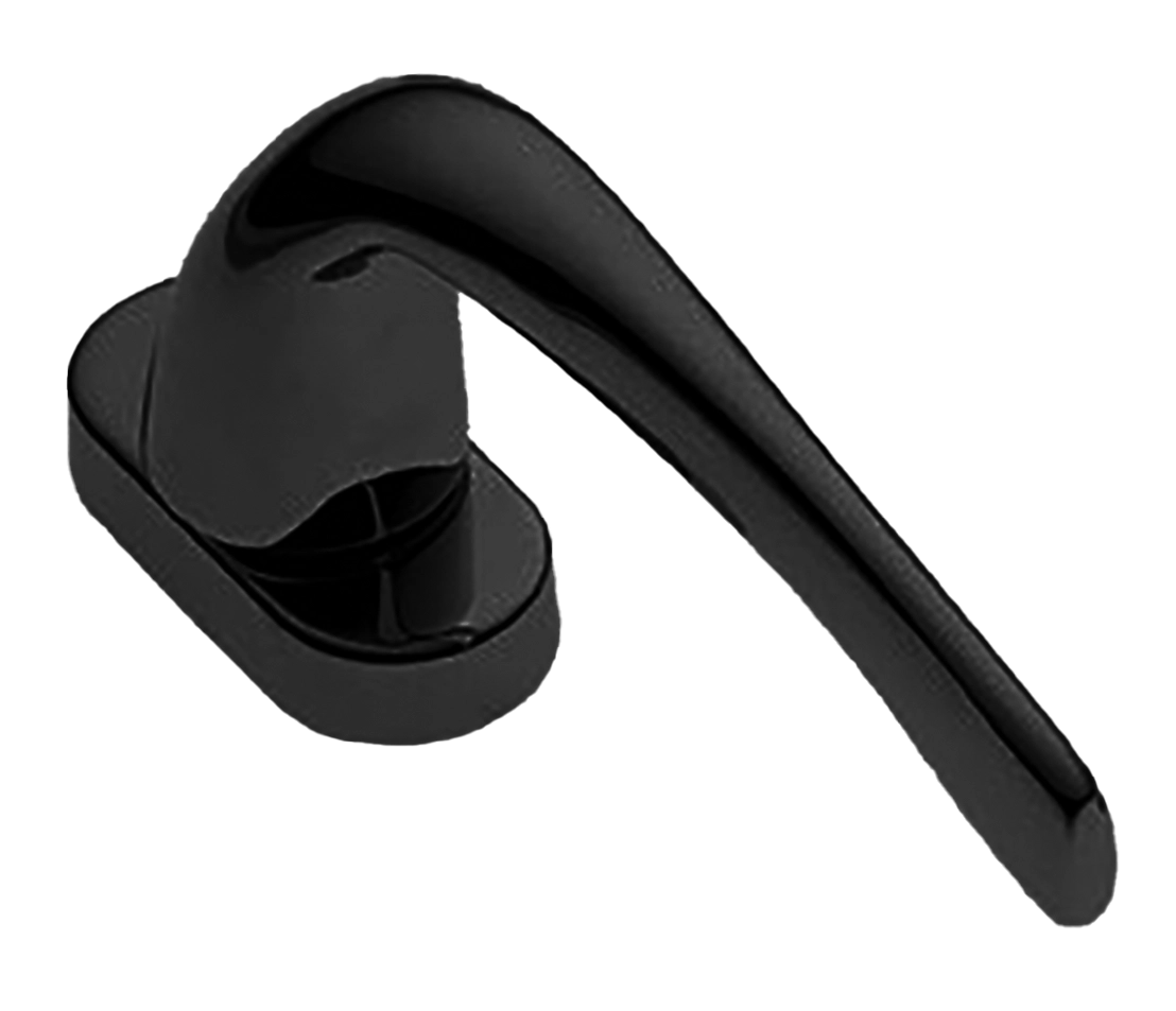 Ручка оконная LE MANS W1 NERO на прямоугольной розетке, цвет черный, латунь фото купить в Чебоксарах