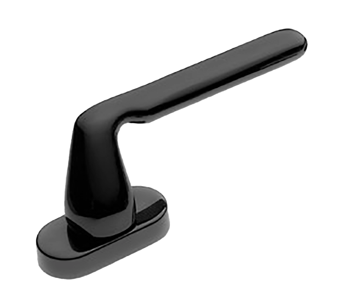 Ручка оконная NIRVANA W1 NERO на прямоугольной розетке, цвет черный, латунь фото купить в Чебоксарах