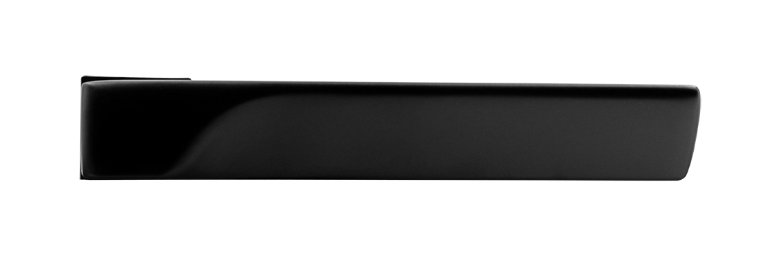 Ручка дверная FIORD-SM NERO-ST, с невидимой квадратной розеткой, цвет черный soft-touch, ЦАМ фото купить в Чебоксарах