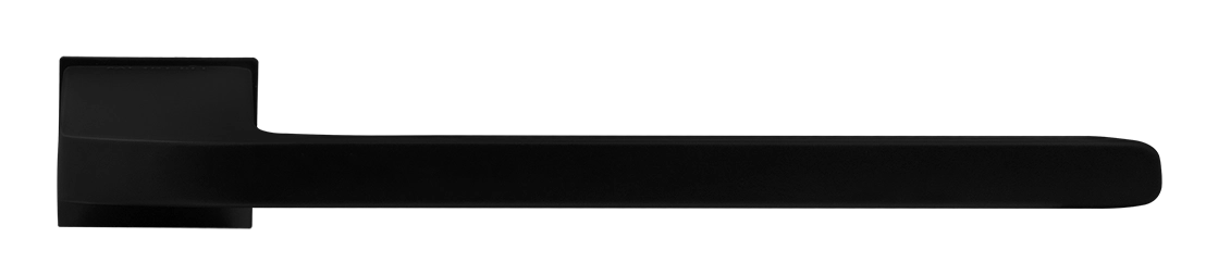 Ручка дверная SPUTNIK-SM NERO-ST с невидимой квадратной розеткой, цвет черный soft-touch, ЦАМ фото купить в Чебоксарах