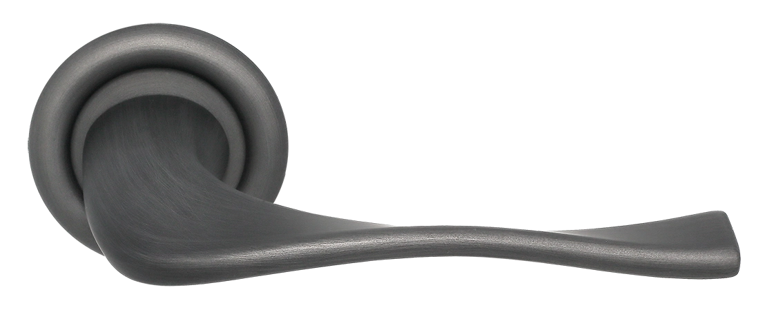 Ручка дверная SKYSCRAPER R7 SST на круглой розетке, цвет Летняя гроза/Summer Storm фото фурнитура Чебоксары