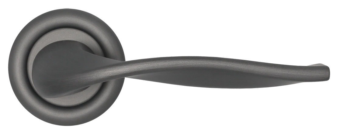 Ручка дверная SKYSCRAPER R7 SST на круглой розетке, цвет Летняя гроза/Summer Storm фото morelli Чебоксары