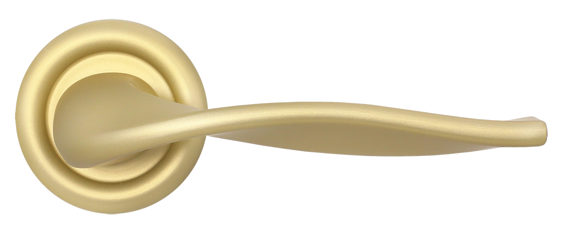 Ручка дверная SKYSCRAPER R7 AH на круглой розетке, цвет Осенний мёд/Autumn Honey фото купить в Чебоксарах