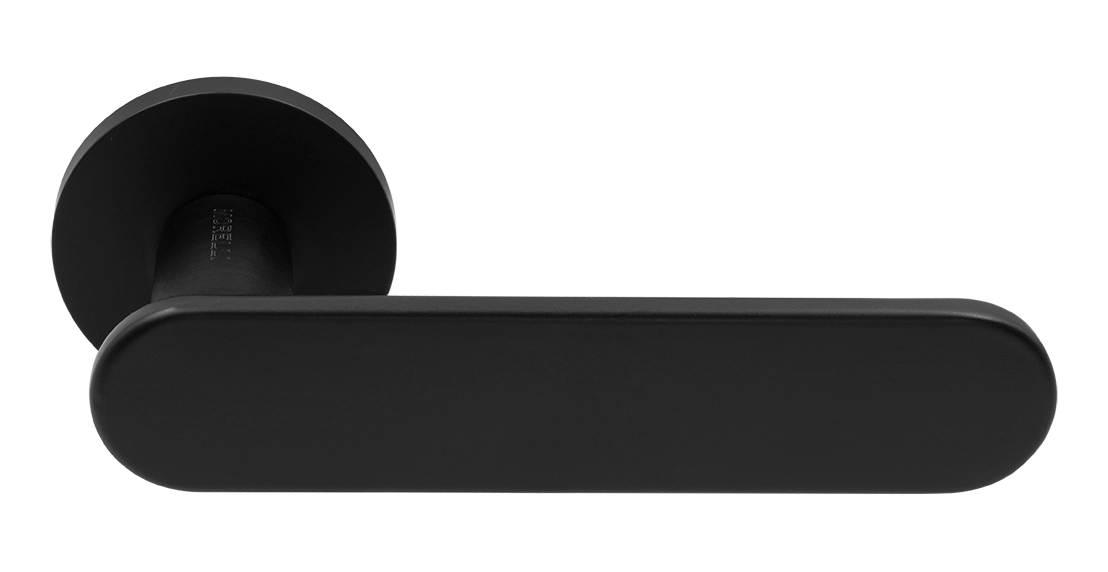 Ручка дверная MH-65-R6 R6 SEMPIONE BL на круглой розетке, цвет черный фото купить Чебоксары