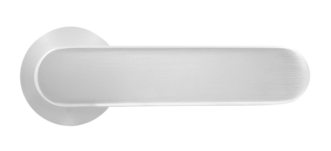 Ручка дверная MH-65-R6 SEMPIONE SC на круглой розетке, цвет матовый хром фото купить в Чебоксарах