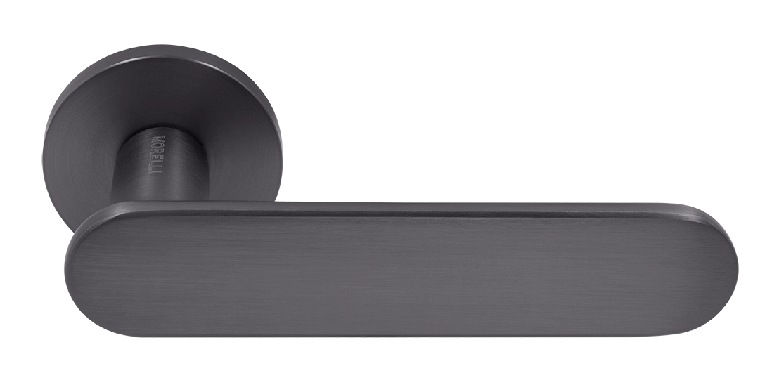 Ручка дверная MH-65-R6 R6 SEMPIONE GR на круглой розетке, цвет графит фото купить Чебоксары