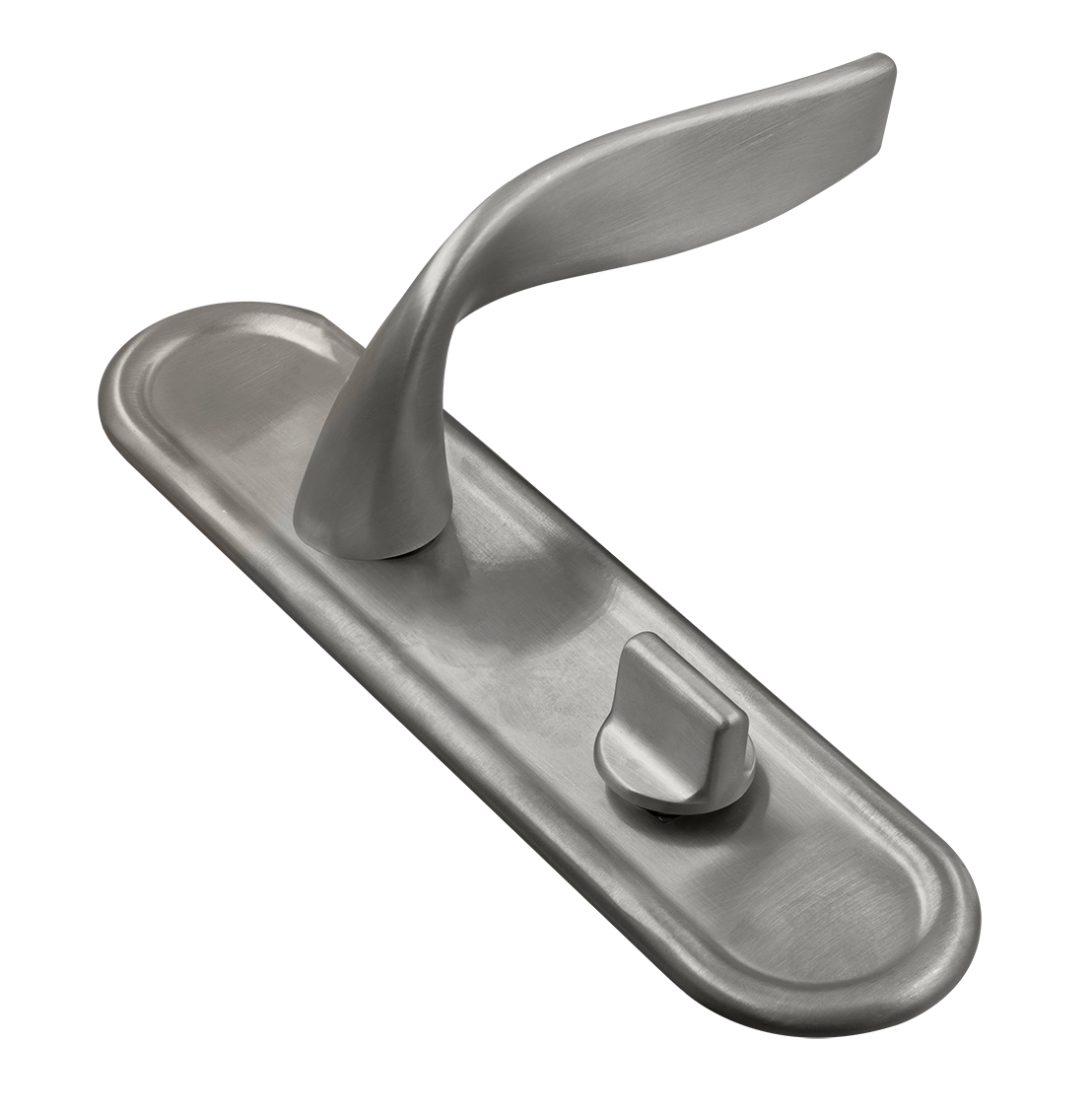 Ручка дверная SKYSCRAPER PLR WC WF на планке под сантехническую завертку, цвет Зимняя стужа/Winter Frost фото купить Чебоксары