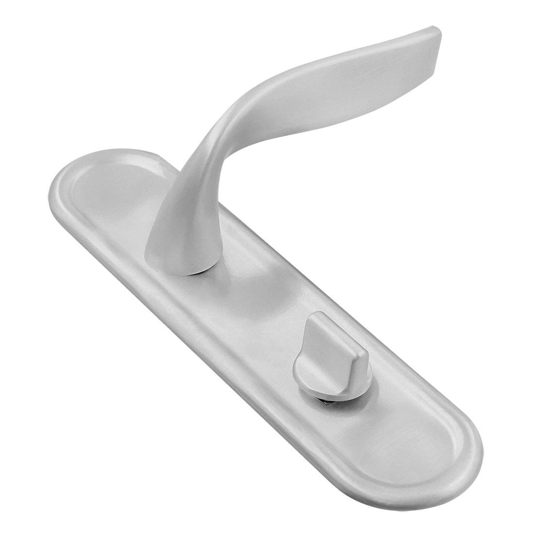 Ручка дверная SKYSCRAPER PLR WC SSW на планке под сантехническую завертку