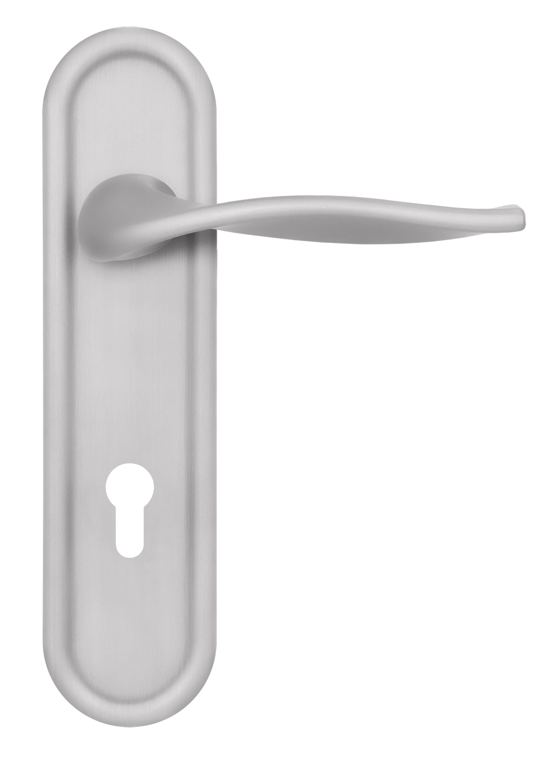 Ручка дверная SKYSCRAPER PLR KH SSW на планке под ключевой цилиндр, цвет Стокгольмский снегопад/Stockholm Snowfall фото купить Чебоксары