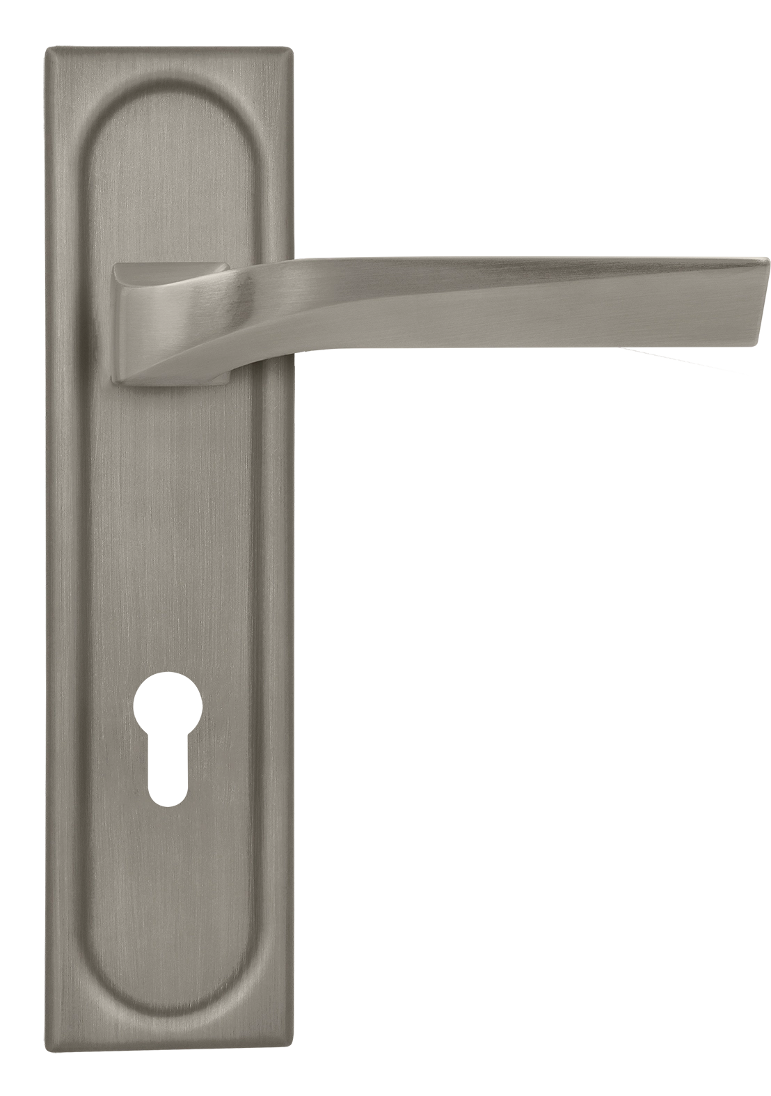 Ручка дверная WD CONCERT HALL PLS KH SMI на планке под ключевой цилиндр