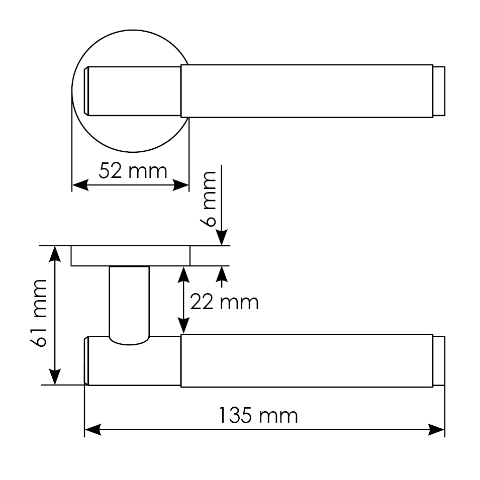 Комплект дверных ручек MH-57-R6T BL + защёлка бесшумная M1895 BL + петли врезные универсальные MSN 100X70X2.5-4BB BL (2шт), цвет черный фото купить в Чебоксарах