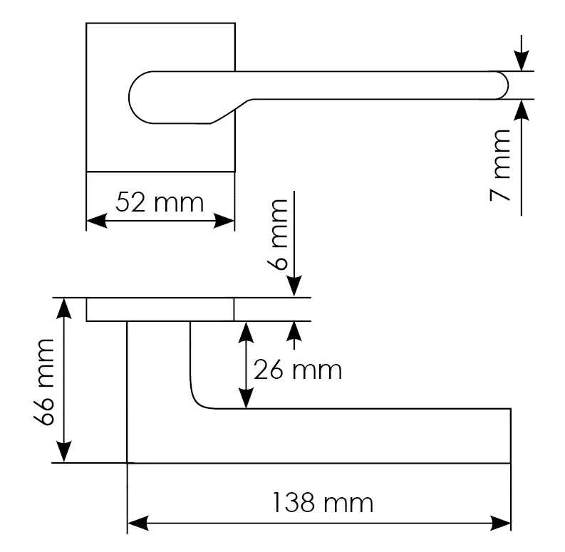 Комплект дверных ручек MH-53-S6 W + сантехническая завертка MH-WC-S6 W, цвет белый фото купить в Чебоксарах