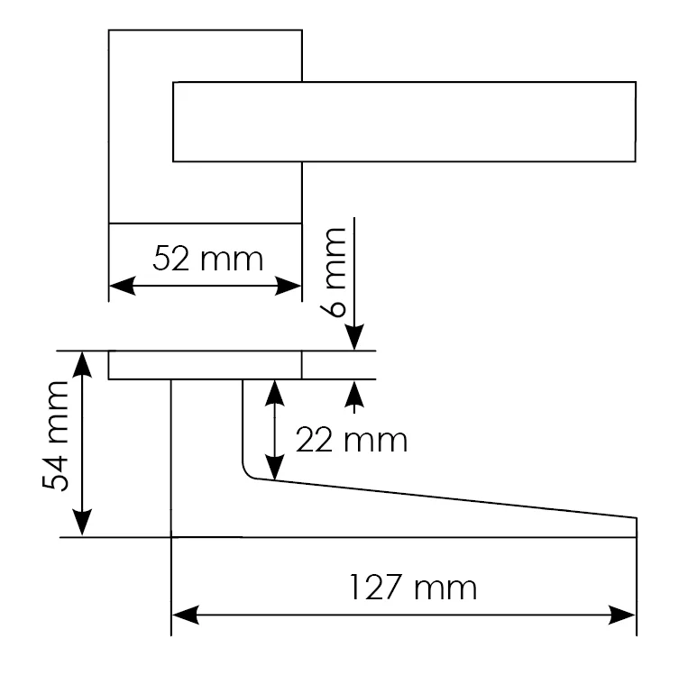 Комплект дверных ручек MH-54-S6 BL с заверткой MH-WC-S6 BL + замок M1895 BL, цвет черный фотомореллиЧебоксары