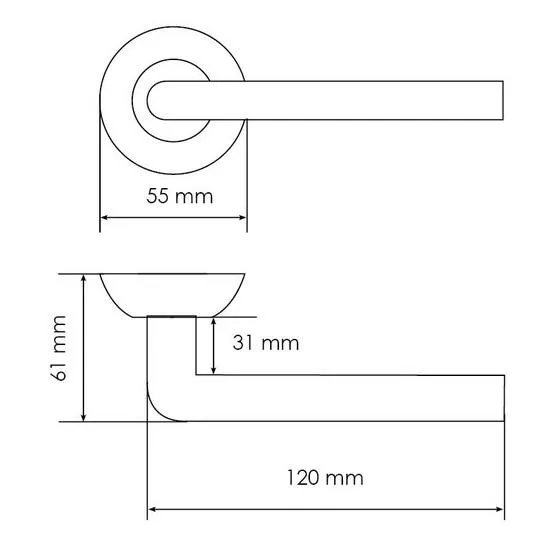 Комплект дверных ручек MH-03 BL с заверткой MH-WC BL + магнитный замок M1895 BL, цвет черный  фотомореллиЧебоксары