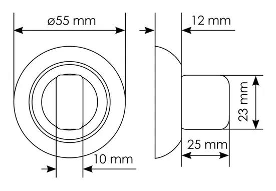 Комплект дверных ручек MH-03 BL с заверткой MH-WC BL + магнитный замок M1895 BL, цвет черный  фото дверная фурнитура Чебоксары