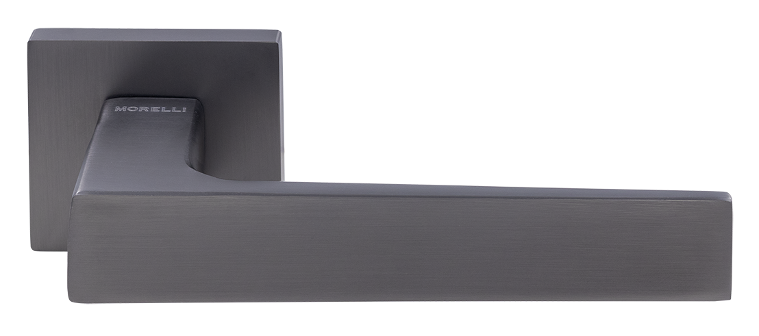Ручка дверная MIRA  MH-54-S6 GR раздельная на квадратной розетке, цвет графит, ЦАМ фото купить Чебоксары