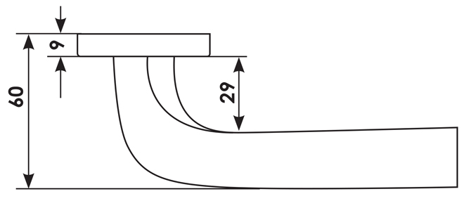 Ручка дверная COMETA R5 NIS раздельная на круглой розетке, цвет - матовый никель, ЦАМ фото фурнитура Чебоксары