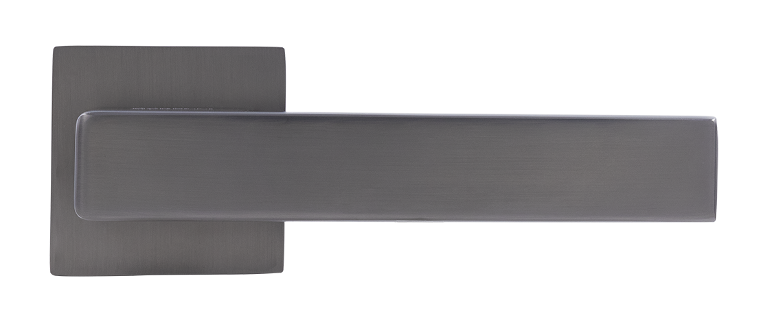 Ручка дверная LOT MH-56-S6 GR раздельная на квадратной розетке 6 мм, цвет графит, ЦАМ фото купить в Чебоксарах