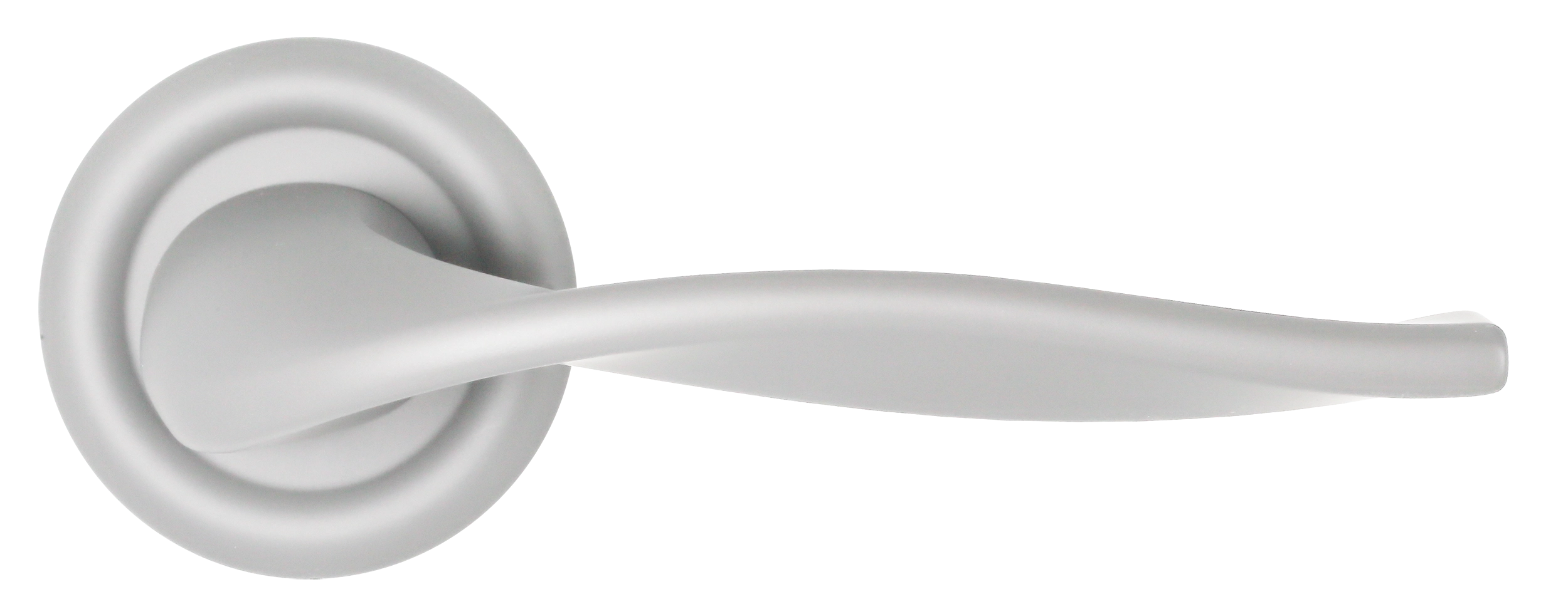 Ручка дверная SKYSCRAPER R7 SSW на круглой розетке, цвет Стокгольмский снегопад/Stockholm Snowfall фото купить в Чебоксарах