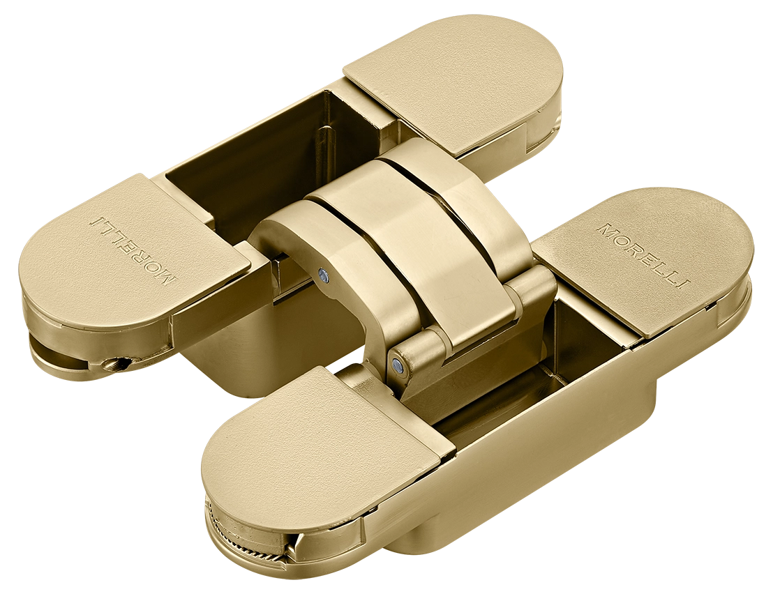 Петля скрытая HH-24 MSG врезная с 3D-регулировкой вес полотна до 40 кг, цвет матовое сатинированное золото фото купить Чебоксары