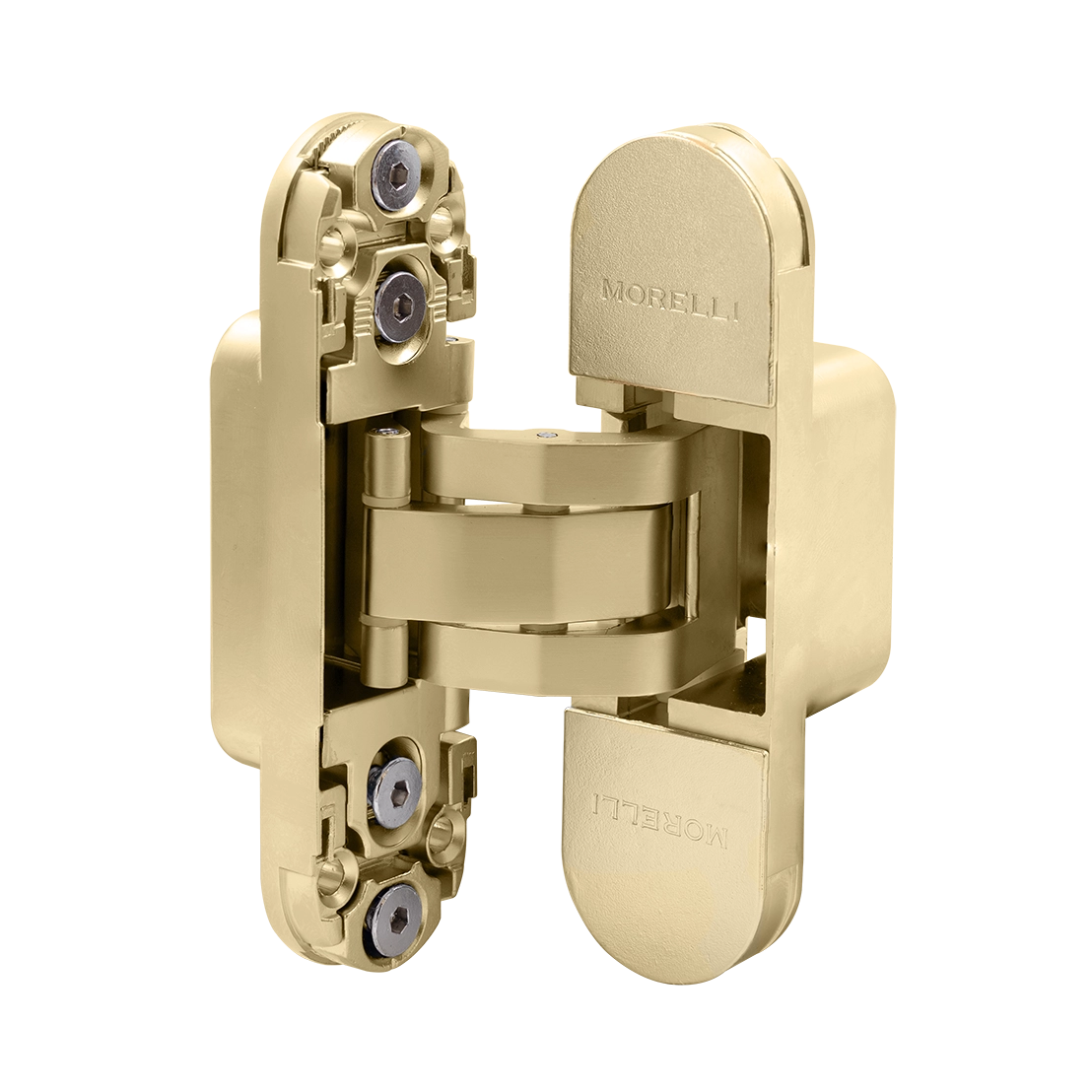 Петля скрытая HH-24 MSG врезная с 3D-регулировкой вес полотна до 40 кг, цвет матовое сатинированное золото фото купить в Чебоксарах