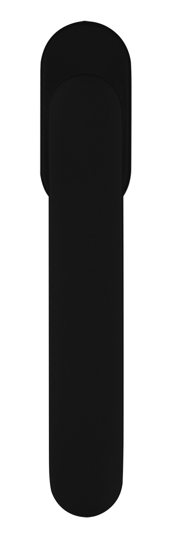 Ручка оконная LE BOAT W1 NERO-ST на прямоугольной розетке, цвет черный soft-touch, латунь фото купить в Чебоксарах