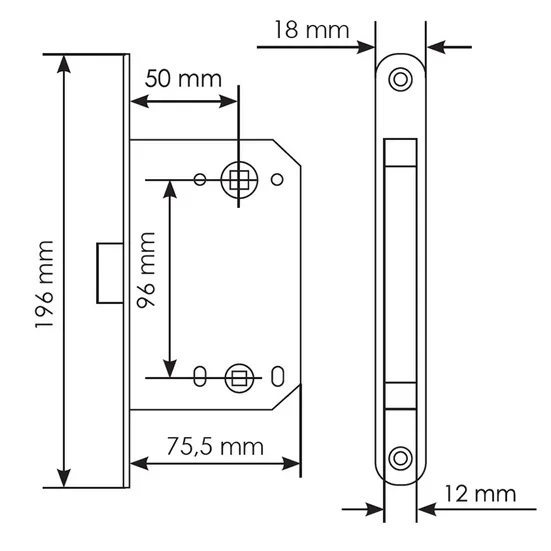 Комплект дверных ручек MH-56-S6 BL с заверткой MH-WC-S6 BL + магнитный замок M1895 BL, цвет черный фото morelli Чебоксары