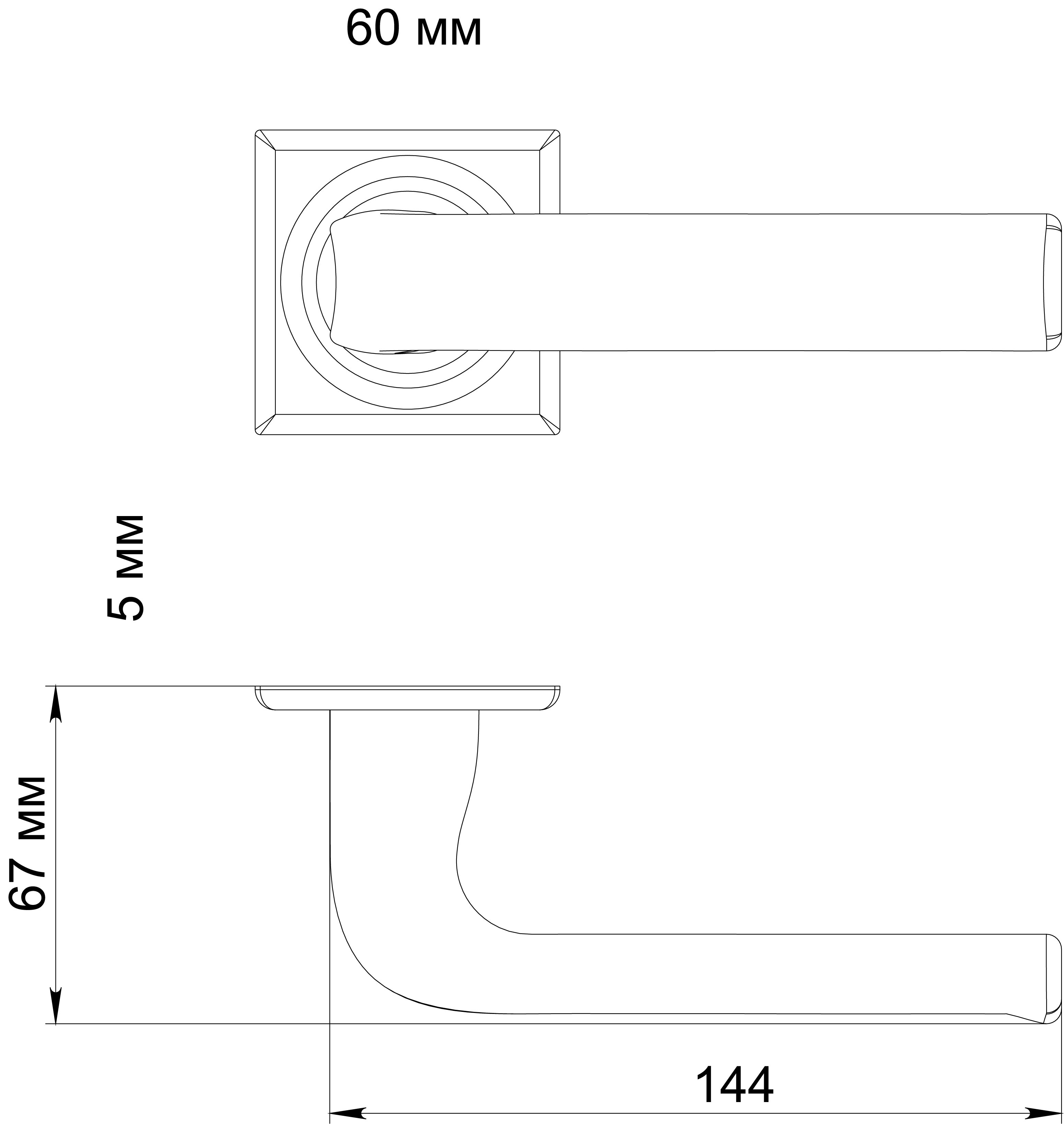 Ручка дверная THE BUS STATION S7 WF на квадратной розетке, цвет Зимняя стужа/Winter Frost фото фурнитура Чебоксары