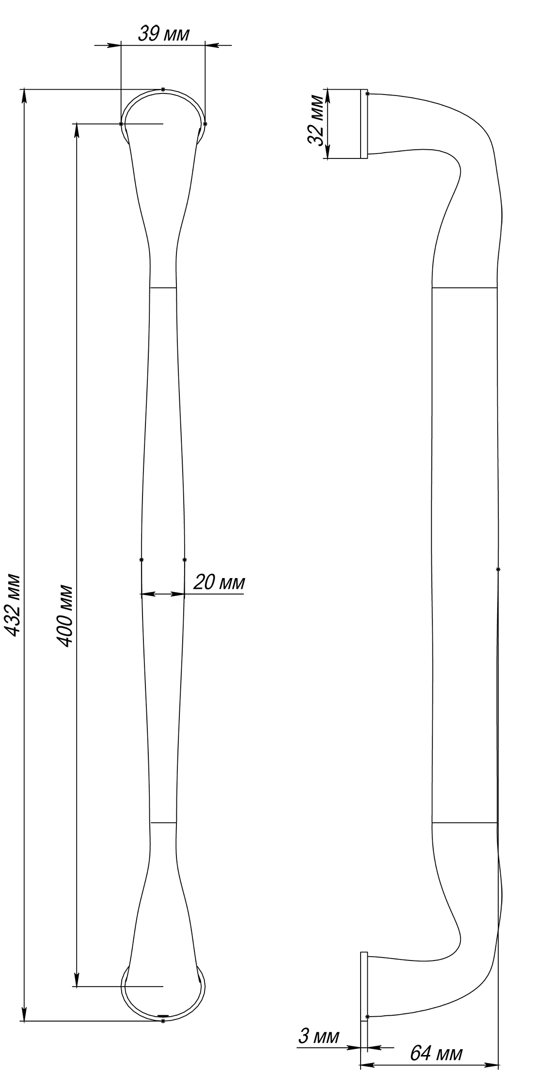 Ручка-скоба LVB PH SST, цвет Летняя гроза/Summer Storm фото купить в Чебоксарах