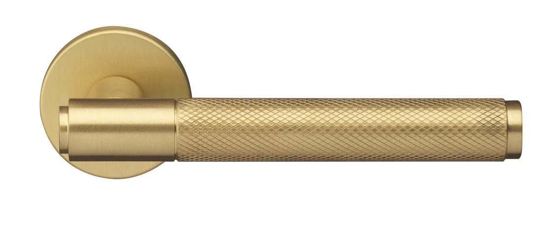 BRIDGE R6 OSA, ручка дверная с усиленной розеткой, цвет -  матовое золото фото купить Чебоксары