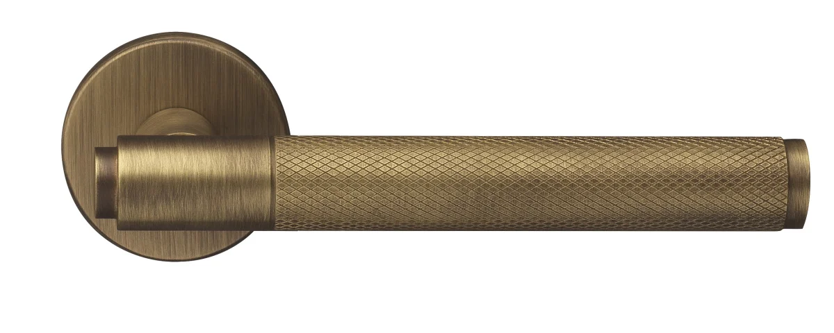 BRIDGE R6 BGO, ручка дверная с усиленной розеткой, цвет -  матовая бронза фото купить Чебоксары