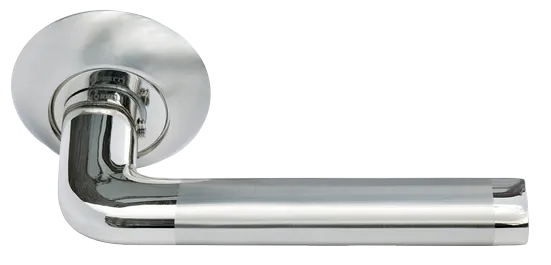 КОЛОННА, ручка дверная MH-03 SN/CP, цвет - бел. никель/хром фото купить Чебоксары