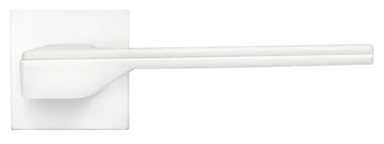 PIERRES, ручка дверная на квадратной накладке MH-49-S6 W, цвет - белый фото купить в Чебоксарах