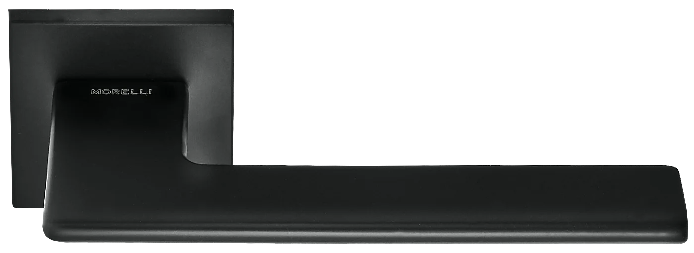 PLATEAU, ручка дверная на квадратной накладке MH-51-S6 BL, цвет - черный фото купить Чебоксары