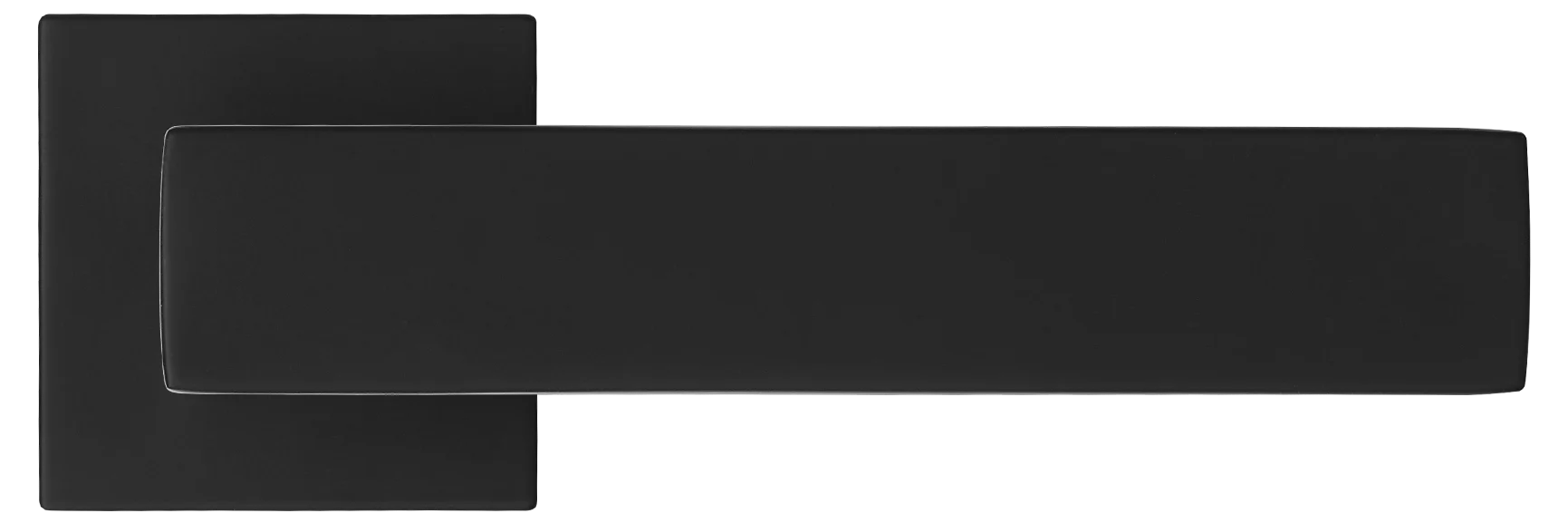 MIRA, ручка дверная на квадратной розетке MH-54-S6 BL, цвет - черный фото купить в Чебоксарах